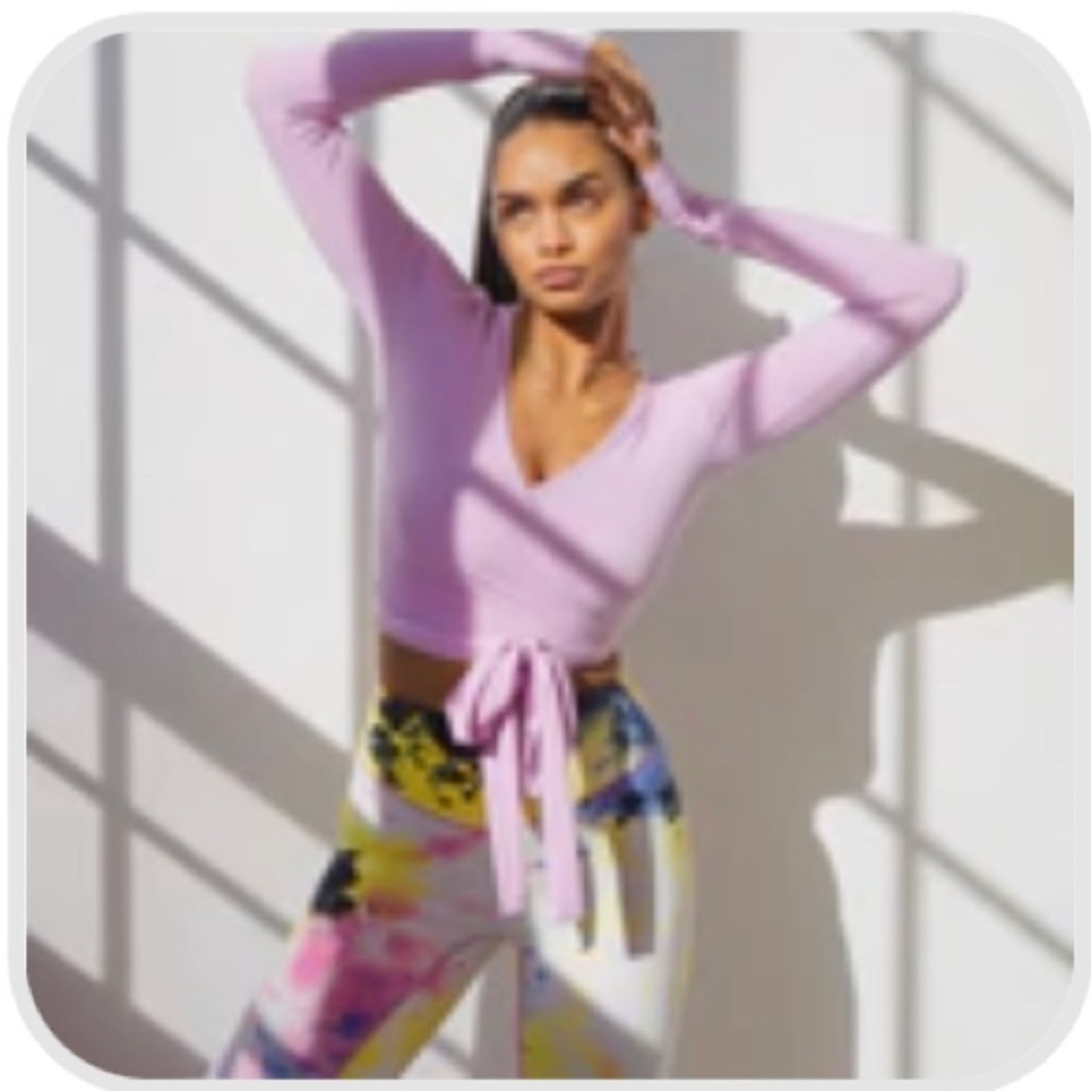 Balance athletica dancer wrap top pink